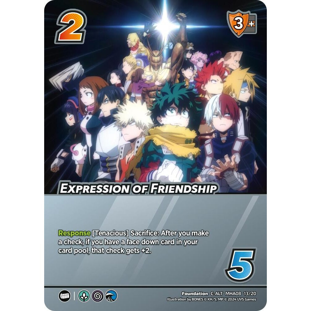 Expression of Friendship, 13/20, MHA08, Universus, Challenger Series: My Hero Academia - Dark Hero Arc, Common-Alt