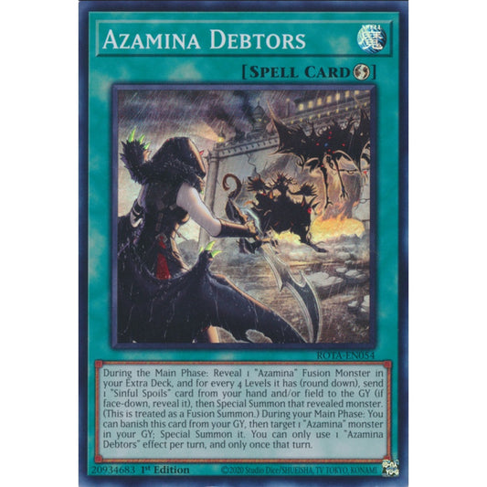 Azamina Debtors, ROTA-EN054, Super, Yu-Gi-Oh, Rage of the Abyss