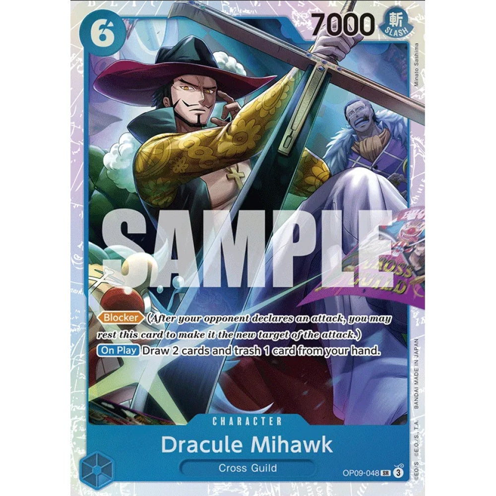 Dracule Mihawk, SR, OP09-048, One Piece Card Game, OP09 Emperors in the New World