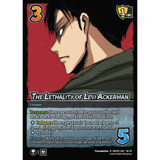 The Lethality of Levi Ackerman (R AOT01-CD1 18/19)