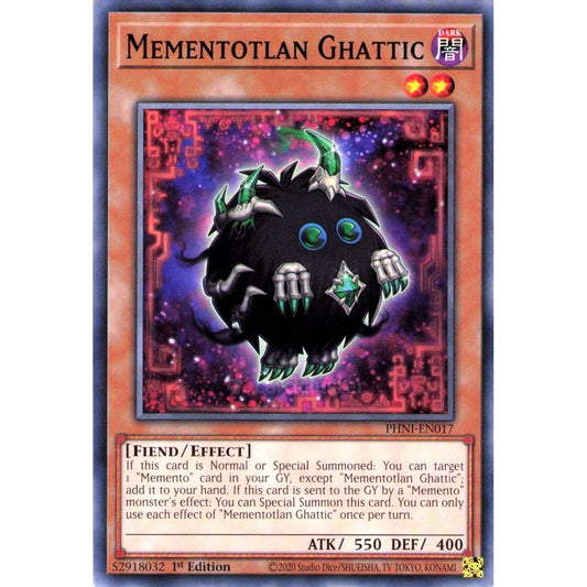 Yu-Gi-Oh! PHNI-EN017 Mementotlan Ghattic