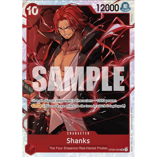 Shanks, SR, OP09-004, One Piece Card Game, OP09 Emperors in the New World