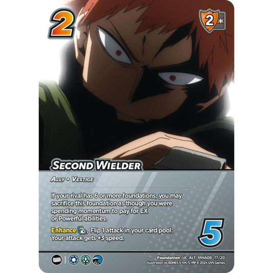 Second Wielder, 17/20, MHA08, Universus, Challenger Series: My Hero Academia - Dark Hero Arc, Uncommon-Alt