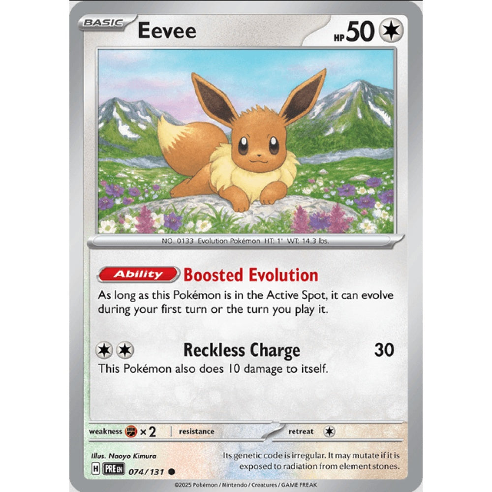 Eevee, Common, 074/191, Pokemon Card Game, Prismatic Evolutions