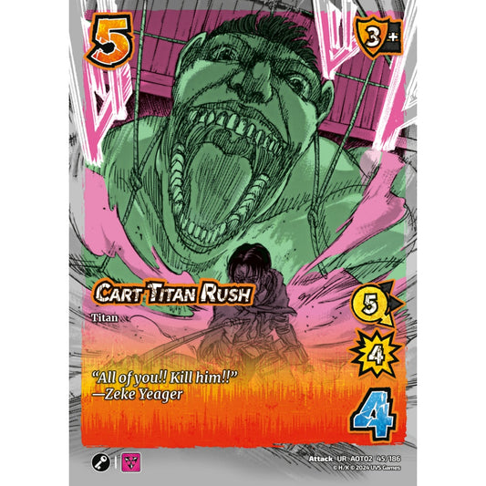 Cart Titan Rush, 45/186, AOT02, Universus, Attack on Titan: Origins of Power, Attack, UR