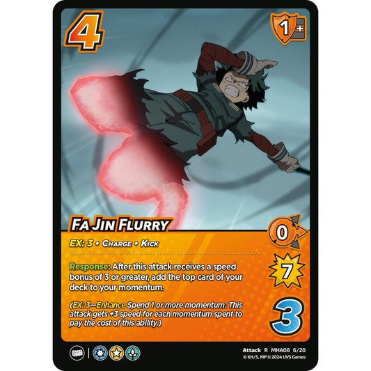 Fa Jin Flurry, 6/20, MHA08, Universus, Challenger Series: My Hero Academia - Dark Hero Arc, Rare