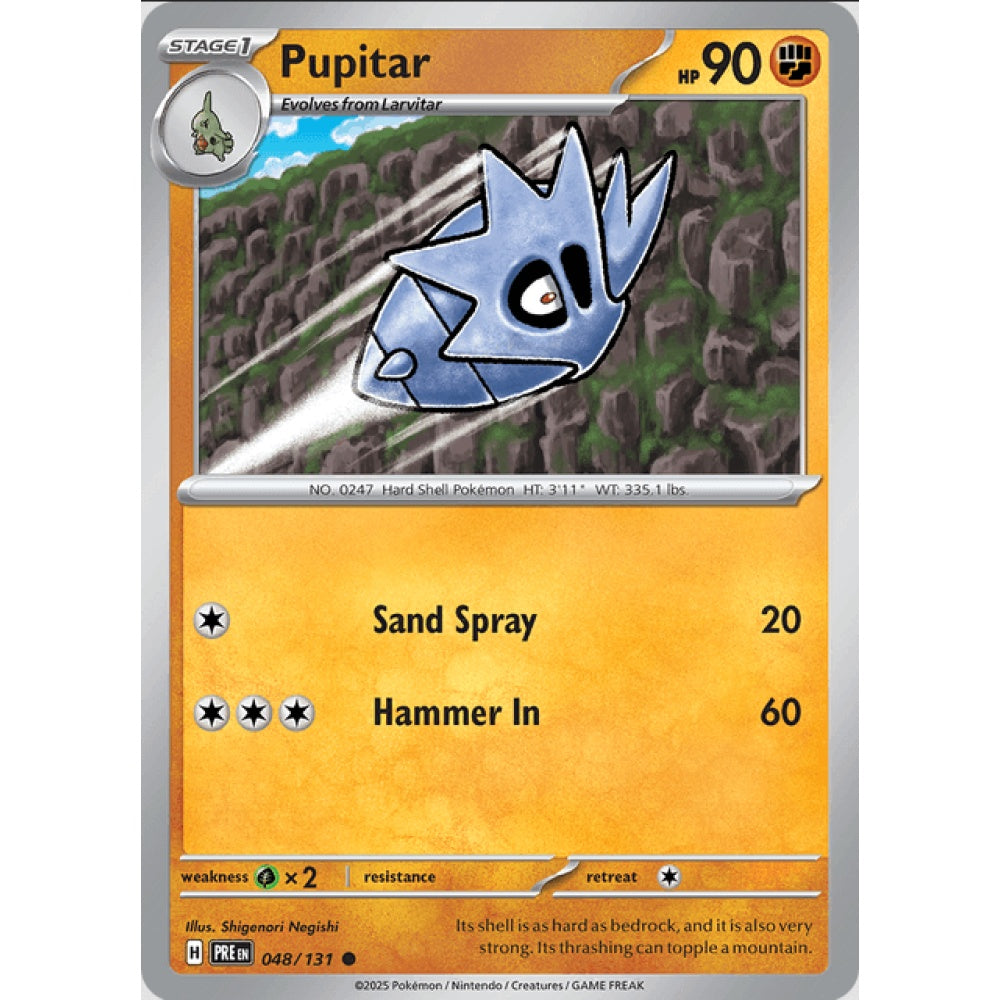 Pupitar, Common, 048/191, Pokemon Card Game, Prismatic Evolutions