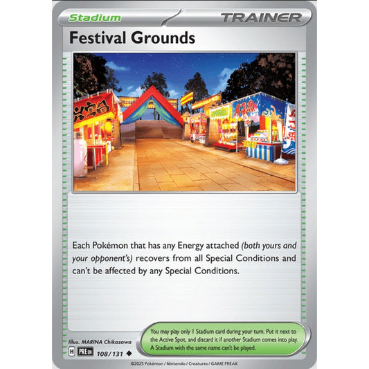 Festival Grounds, Uncommon, 108/191, Pokemon Card Game, Prismatic Evolutions