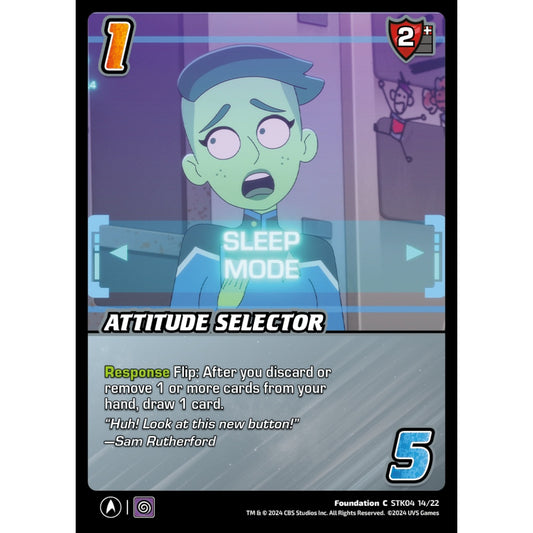 Attitude Selector, 14/22, STK04, Universus, Star Trek Lower Decks Challenger Decks, Foundation, C