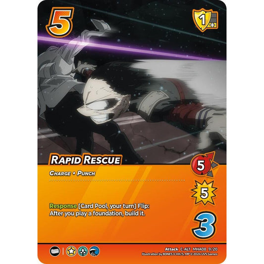 Rapid Rescue, 9/20, MHA08, Universus, Challenger Series: My Hero Academia - Dark Hero Arc, Common-Alt