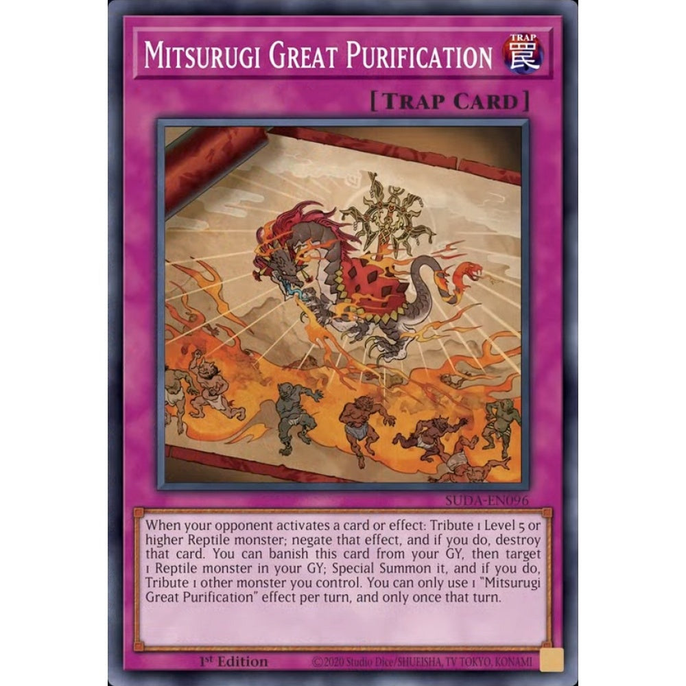 Mitsurugi Great Purification, SUDA-EN096, Common, Yu-Gi-Oh, Supreme Darkness