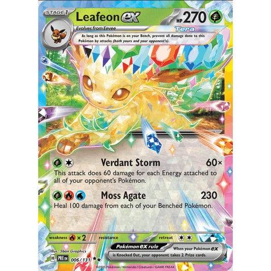 Leafeon ex, Double Rare, 006/191, Pokemon Card Game, Prismatic Evolutions