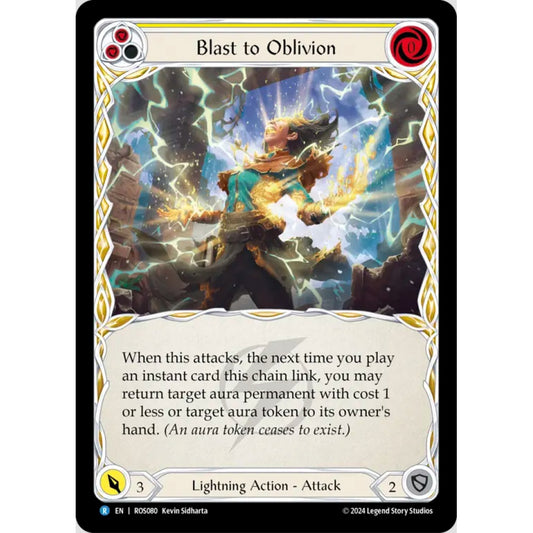 Blast to Oblivion (Yellow) (ROS080 R Rainbow foil)