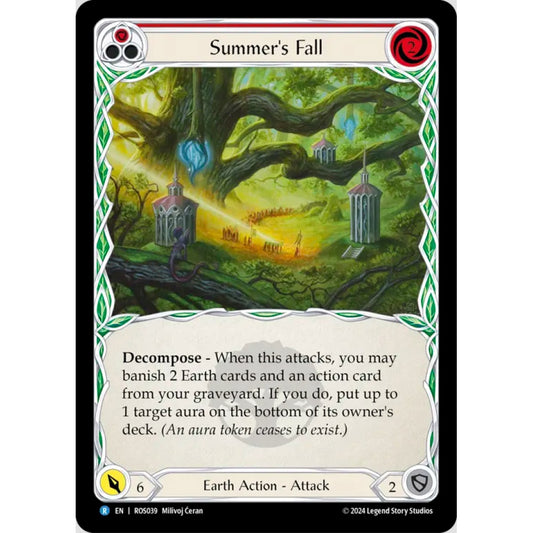 Summer's Fall (Red) (ROS039 R Rainbow foil)