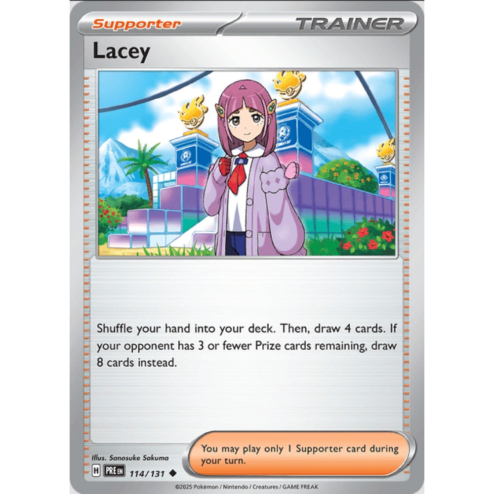 Lacey, Uncommon, 114/191, Pokemon Card Game, Prismatic Evolutions