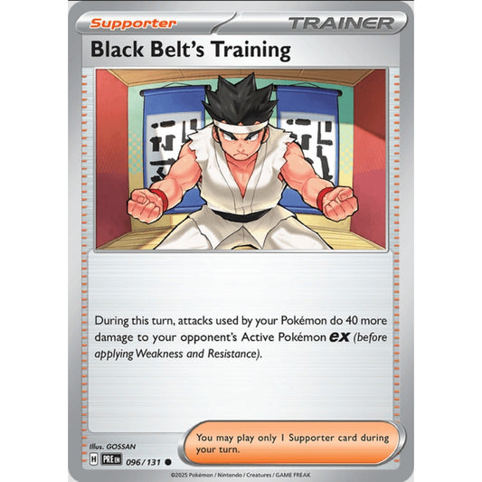 Black Belt's Training, Common, 096/191, Pokemon Card Game, Prismatic Evolutions