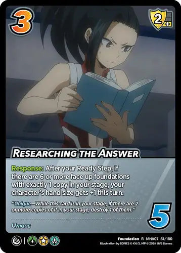 Researching the Answer (R MHA07 61/180)