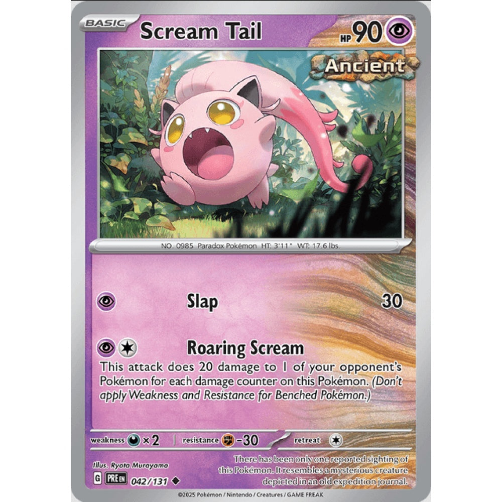 Scream Tail, Uncommon, 042/191, Pokemon Card Game, Prismatic Evolutions