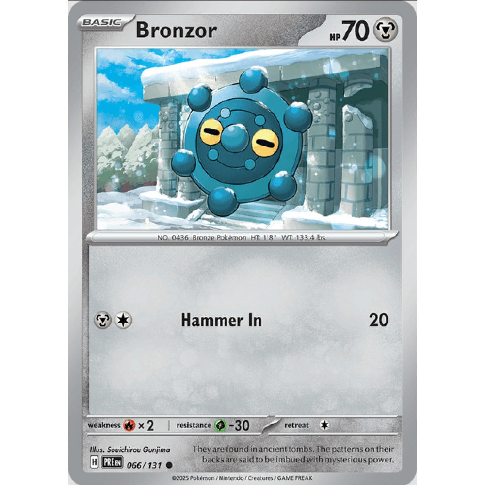 Bronzor, Common, 066/191, Pokemon Card Game, Prismatic Evolutions