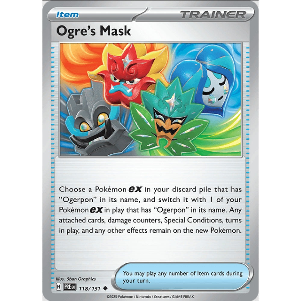 Ogre's Mask, Uncommon, 118/191, Pokemon Card Game, Prismatic Evolutions