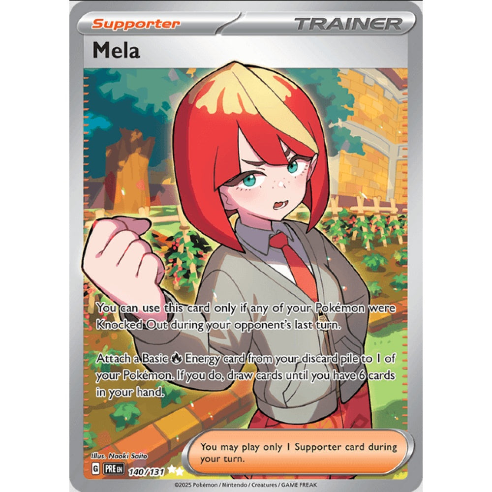 Mela, Ultra Rare, 140/191, Pokemon Card Game, Prismatic Evolutions