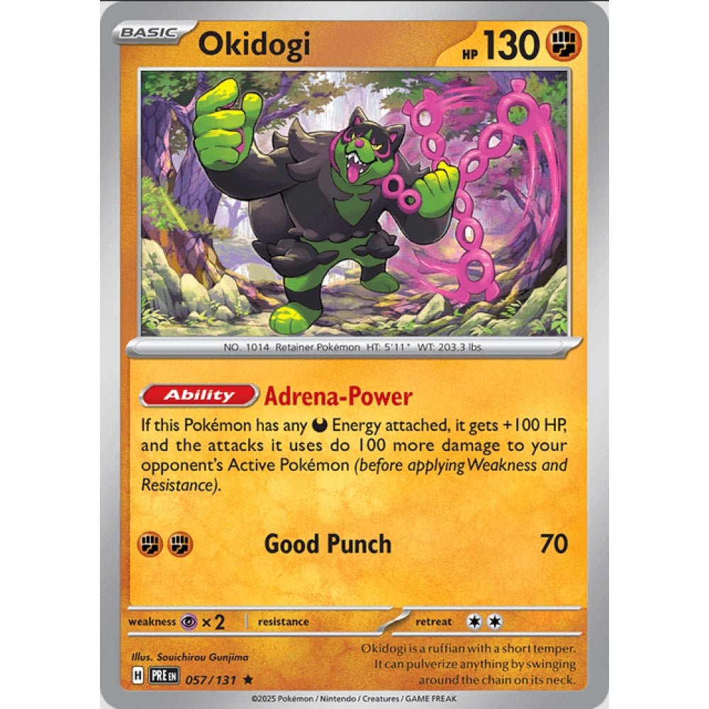 Okidogi, Rare, 057/191, Pokemon Card Game, Prismatic Evolutions