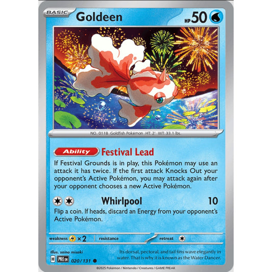 Goldeen, Common, 020/191, Pokemon Card Game, Prismatic Evolutions