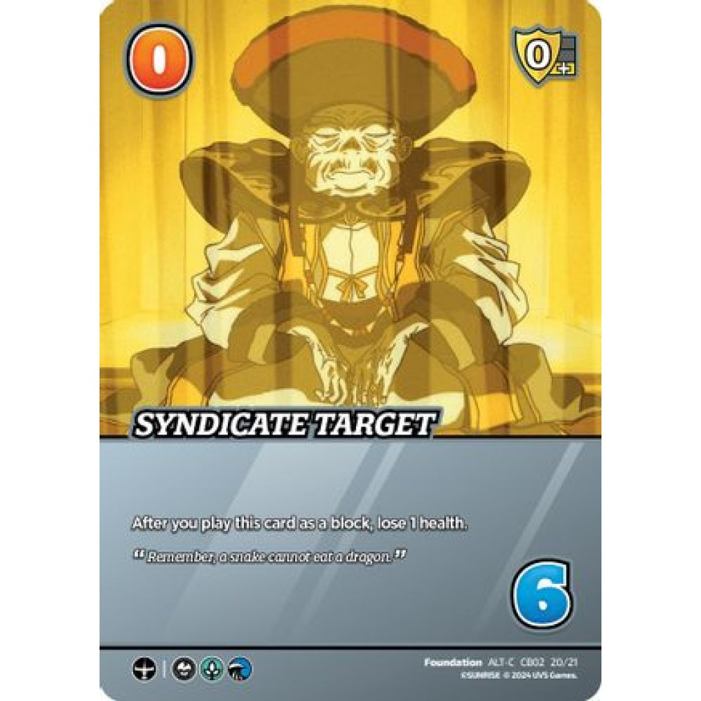 Syndicate Target  (C-ALT CB02 20/21)