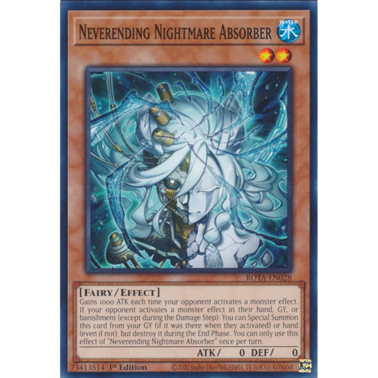 Neverending Nightmare Absorber, ROTA-EN028, Common, Yu-Gi-Oh, Rage of the Abyss