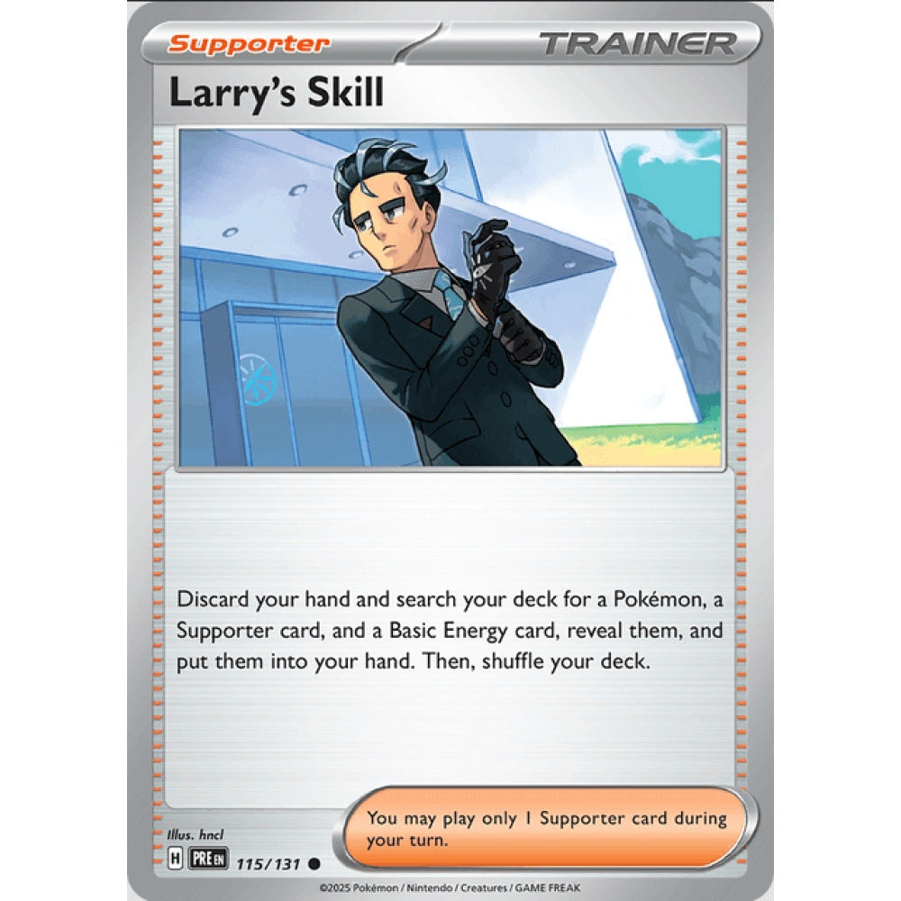 Larry's Skill, Common, 115/191, Pokemon Card Game, Prismatic Evolutions