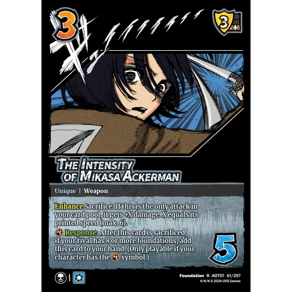 The Intensity of Mikasa Ackerman (R AOT01 61/297)