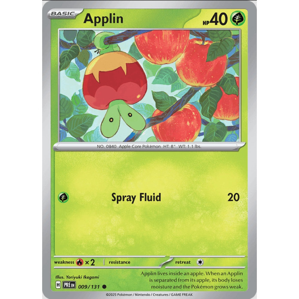 Applin, Common, 009/191, Pokemon Card Game, Prismatic Evolutions