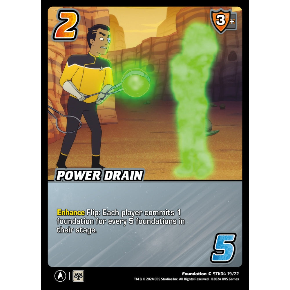 Power Drain, 19/22, STK04, Universus, Star Trek Lower Decks Challenger Decks, Foundation, C