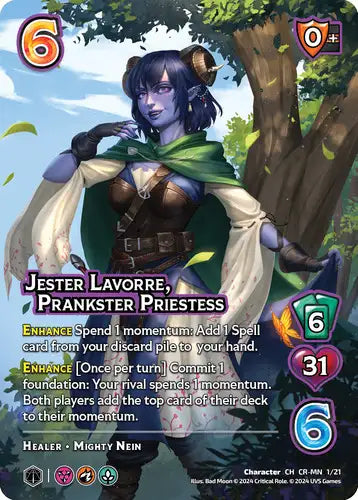 Jester Lavorre, Prankster Priestess (CR CR-MN 1/21)