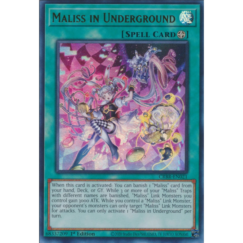 Maliss in Underground, CRBR-EN021, Collector's Rare, Yu-Gi-Oh, Crossover Breakers