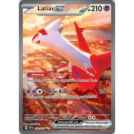 Latias ex, Special Art Rare, 239/191, Pokemon Card Game, Surging Sparks