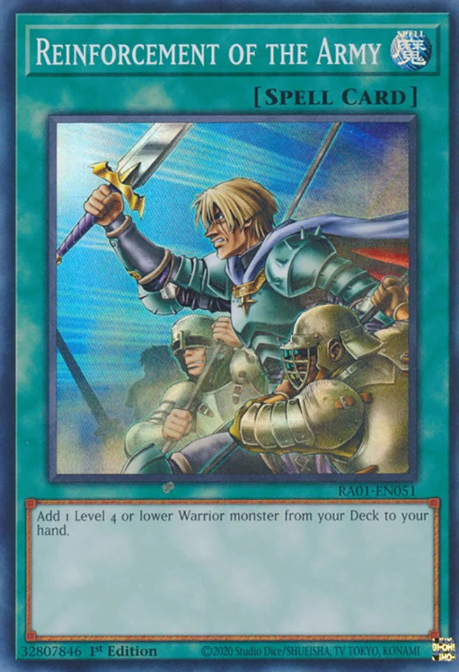 Yu-Gi-Oh! RA01-EN051 Reinforcement of the Army (Super Rare)