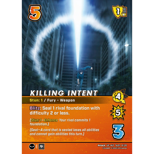 Killing Intent, 8/20, SL01, Universus, Solo Leveling Challenger Deck, Attack, UC-ALT