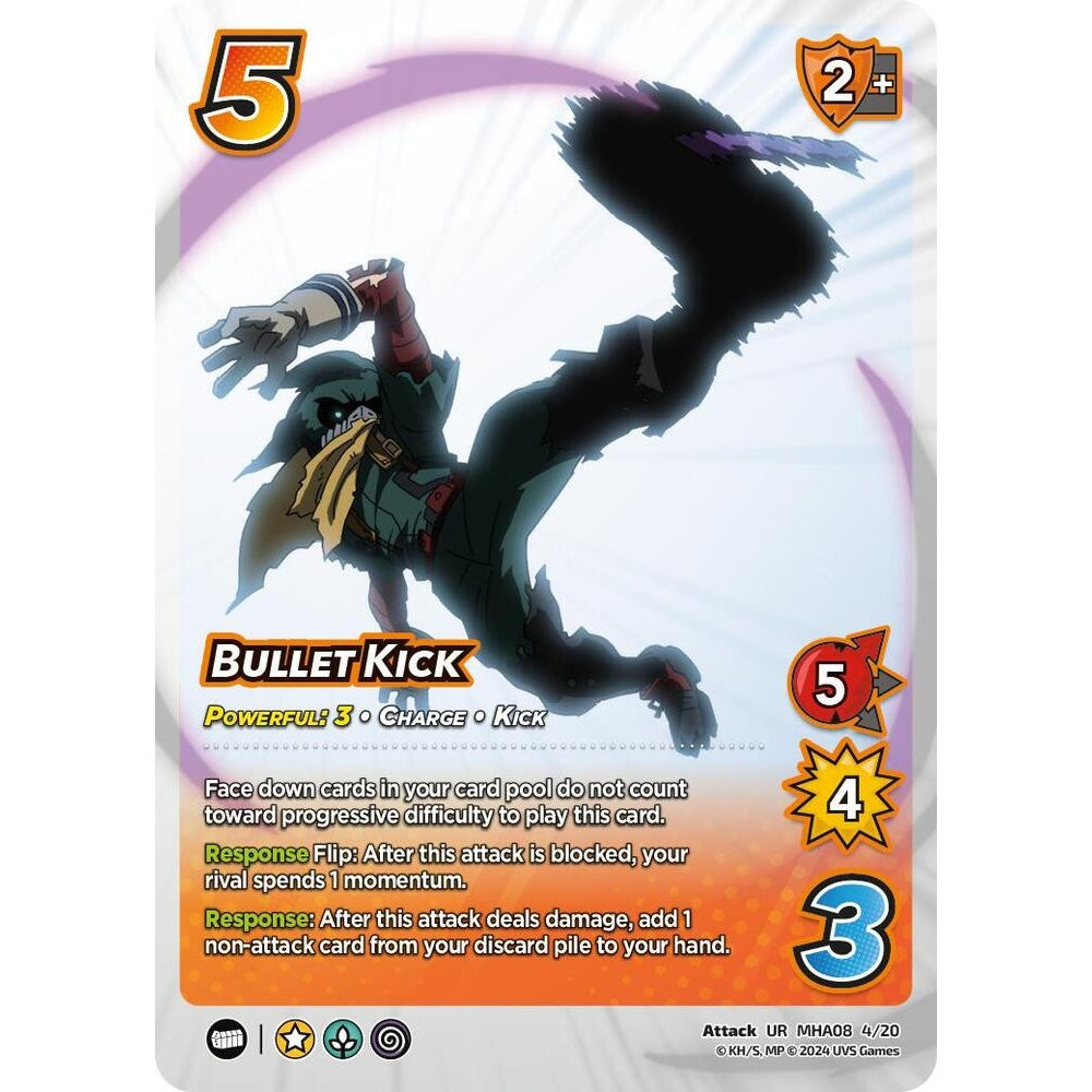 Bullet Kick, 4/20, MHA08, Universus, Challenger Series: My Hero Academia - Dark Hero Arc, Ultra Rare