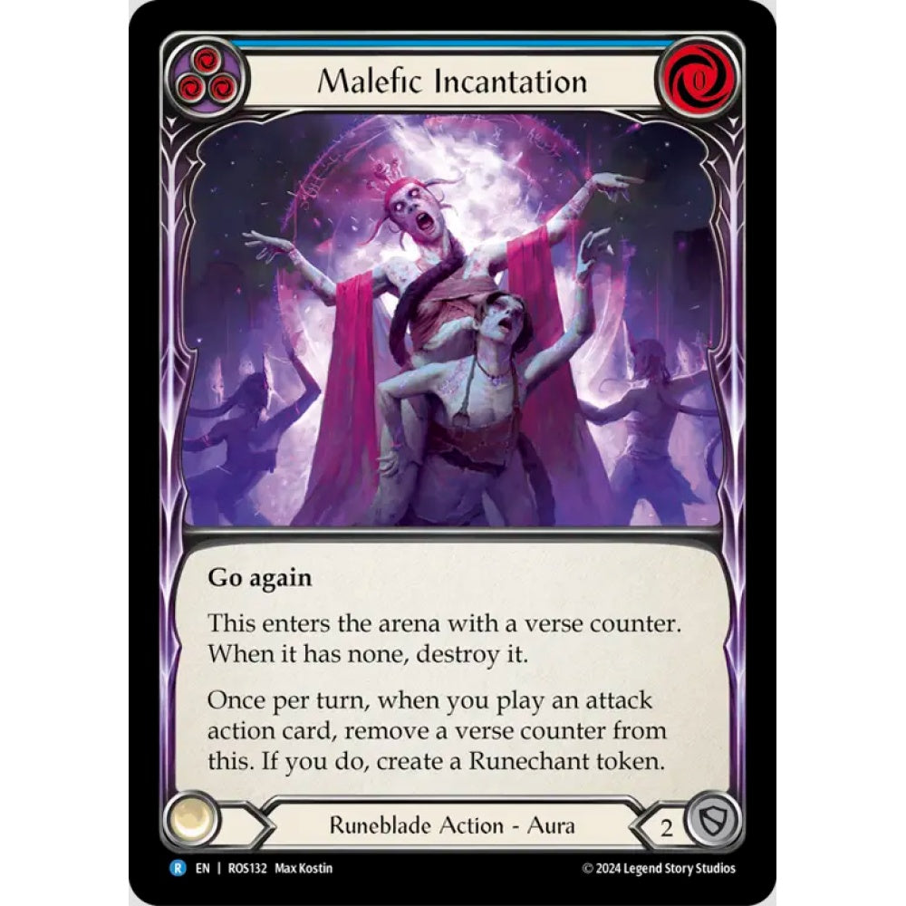 Malefic Incantation (Blue) (ROS132 R Regular)