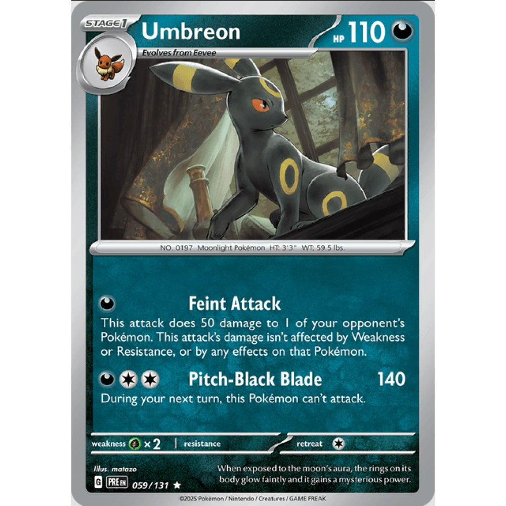 Umbreon, Rare, 059/191, Pokemon Card Game, Prismatic Evolutions