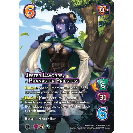 Jester Lavorre, Prankster Priestess (CR CR-MN 1/21)