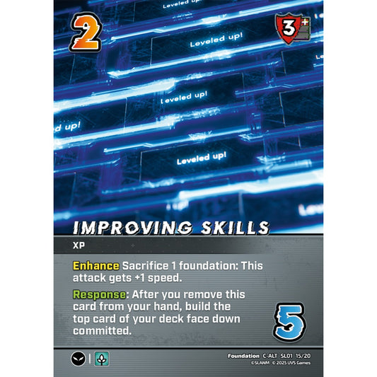 Improving Skills, 15/20, SL01, Universus, Solo Leveling Challenger Deck, Foundation, C-ALT