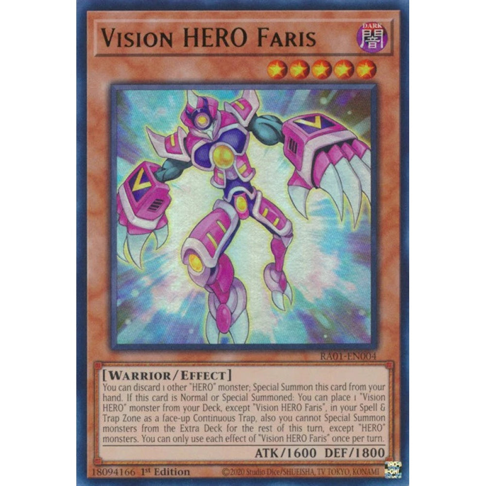 Yu-Gi-Oh! RA01-EN004 Vision HERO Faris (Ultra Rare)