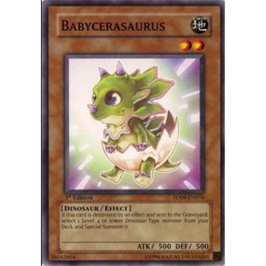 Yu-Gi-Oh! SD09-EN016 Babycerasaurus (Common)