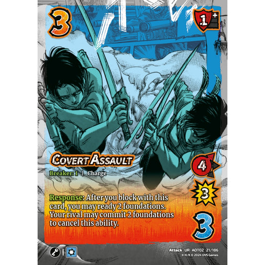 Covert Assault, 21/186, AOT02, Universus, Attack on Titan: Origins of Power, Attack, UR