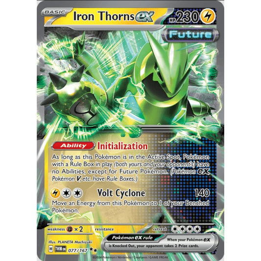 Iron Thorns ex, Double Rare, 077/167, Pokemon Card Game, Twilight Masquerade