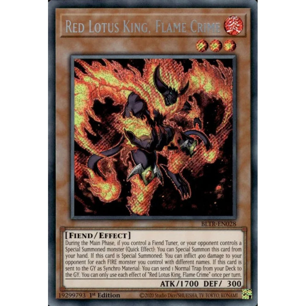 Red Lotus King, Flame Crime (BLTR-EN028 Secret)