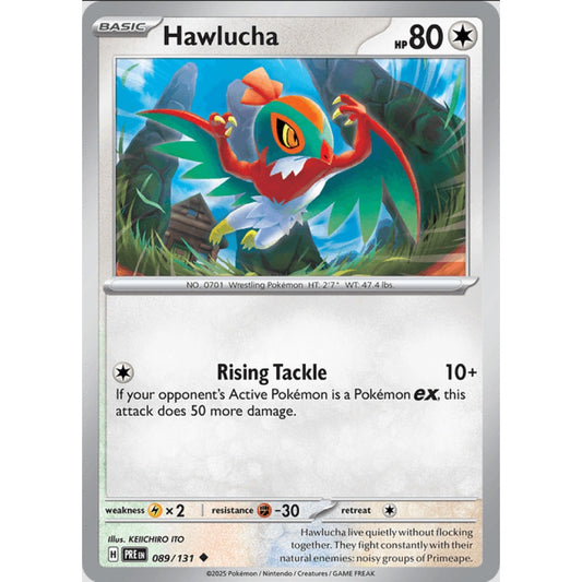 Hawlucha, Uncommon, 089/191, Pokemon Card Game, Prismatic Evolutions