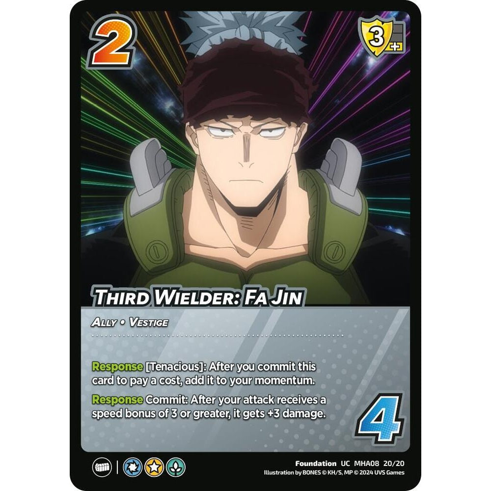 Third Wielder: Fa Jin, 20/20, MHA08, Universus, Challenger Series: My Hero Academia - Dark Hero Arc, Uncommon